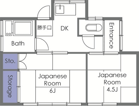 松山町北村様貸家の間取り