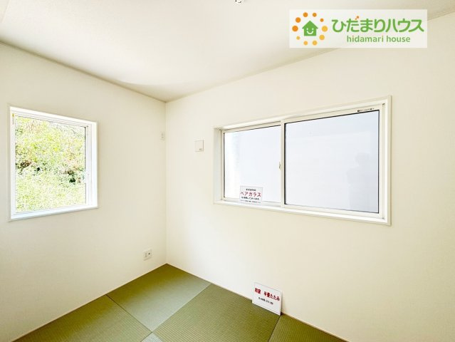 いわき市好間町中好間第3　新築戸建　2号棟の和室|客間としてもお子様のプレイルームとしてもご活用頂けます。将来は寝室としても利用でき二階に上がらず生活導線を作ることができ大変重宝するスペース！