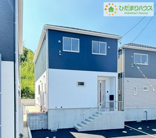 いわき市好間町中好間第3　新築戸建　2号棟の外観|洗練された美しさが生まれる、スタイリッシュな外観です(^^)/