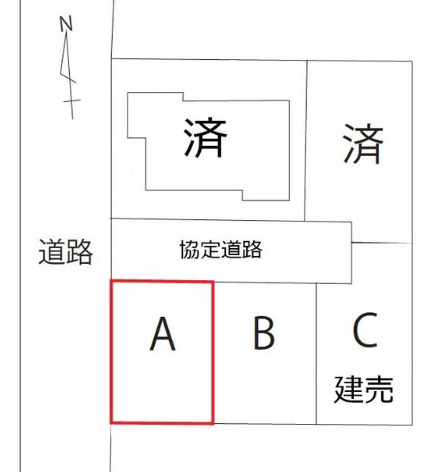 売土地　中央区北島町の土地図