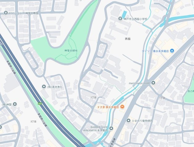 神戸市垂水区西脇　第1期　新築一戸建ての地図