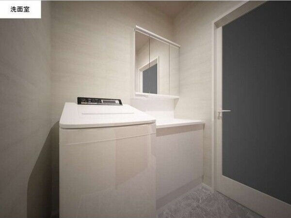 【洗面所】 | (仮称)フィカーサイシイB(K) | 建築中につき現況優先。