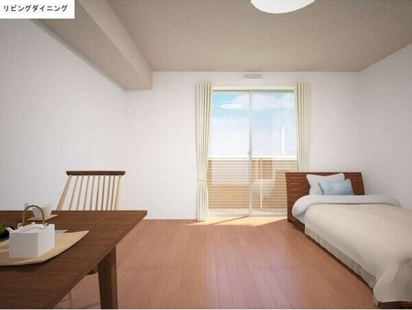 【居間・リビング】 | (仮称)フィカーサイシイB(K) | 建築中につき現況優先。