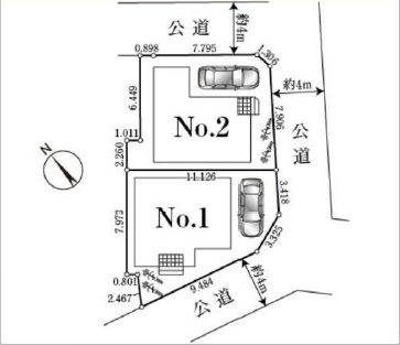 【区画図】 | 志木市本町第8　全2棟　1号棟 | 1号棟