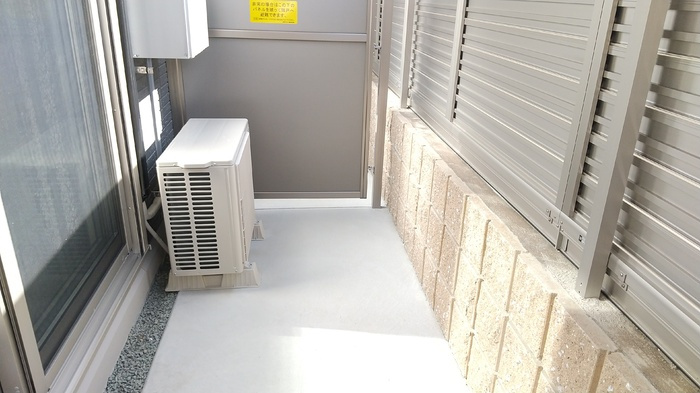 D-ROOM隈府　A棟のバルコニー