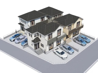 【外観】 | 南区当麻 C号棟 | イメージパース（完成時に現況と異なる場合は現況優先となります）