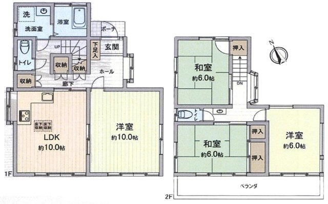 所沢市東狭山ヶ丘2丁目　中古一戸建　～全居室6帖以上～