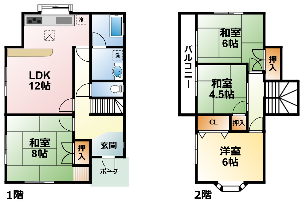 東金市家徳戸建の間取り