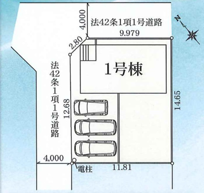 【区画図】 | 藤岡市立石　新築住宅 | 南側からの採光を遮るものがない、陽当りの良さをしっかりと考えた敷地配置図です！お隣の建物との間隔が適度に保たれているため、プライベートな時間を大切にしながらのびのびと静かに暮らせる環境です♪