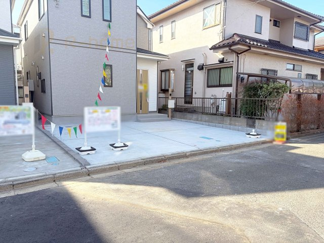 守谷市松前台6丁目　新築戸建て　A号棟の駐車場|カースペースは2台お停めいただけます♪