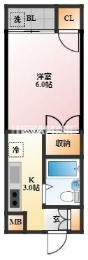 ApartmentGrus銭座の間取り