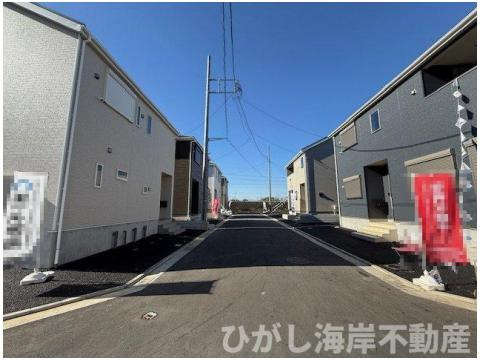 茅ヶ崎市柳島2丁目　新築戸建　全８棟の前面道路含む現地写真|現地外観