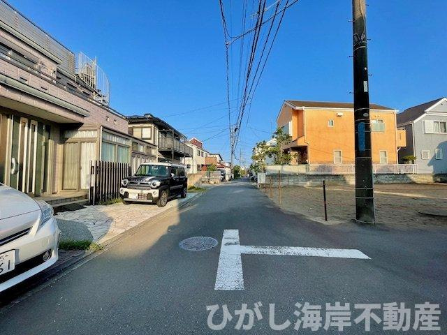 藤沢市辻堂東海岸２丁目　売地　全２区画の前面道路含む現地写真|現地外観