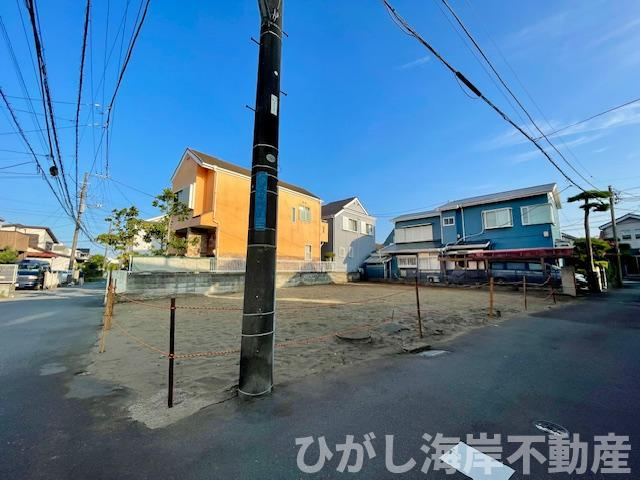 藤沢市辻堂東海岸２丁目　売地　全２区画の前面道路含む現地写真|現地外観
