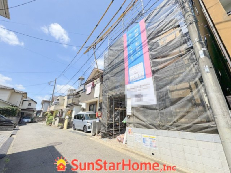 【サンスターホーム】羽村市栄町　新築1邸の前面道路含む現地写真