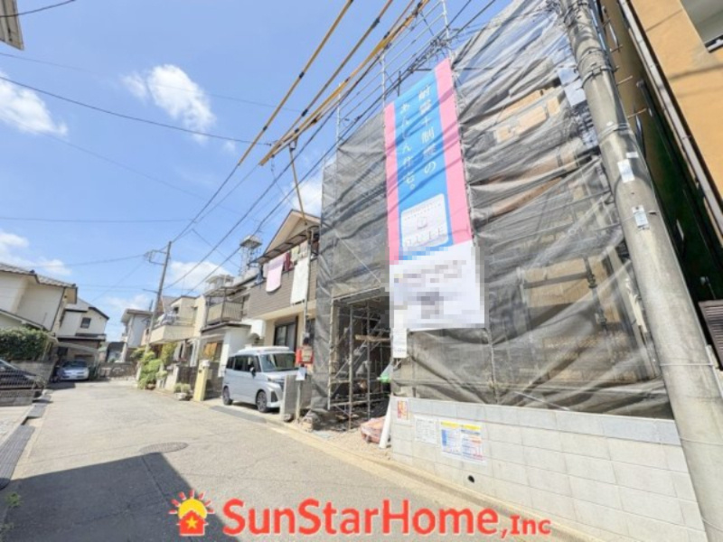 【サンスターホーム】羽村市栄町　新築1邸の前面道路含む現地写真