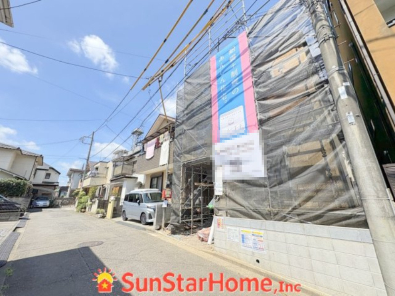 【サンスターホーム】羽村市栄町　新築1邸の前面道路含む現地写真