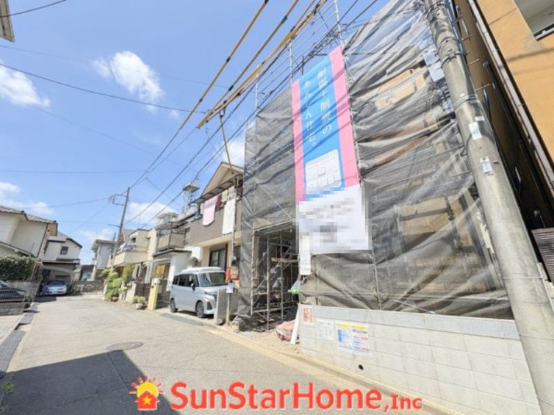 【サンスターホーム】羽村市栄町　新築1邸の前面道路含む現地写真