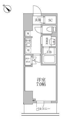 レジディア文京本郷Ⅲの間取り