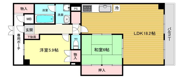 【間取り】 | パラツィーナセシリア第2甲陽園