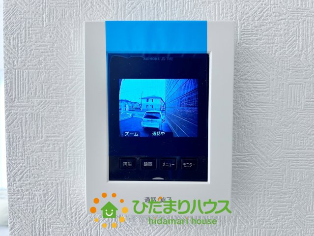 蓮田市黒浜第10　新築一戸建て　クレイドルガーデンのセキュリティ|録画付きモニターで防犯にもなります！