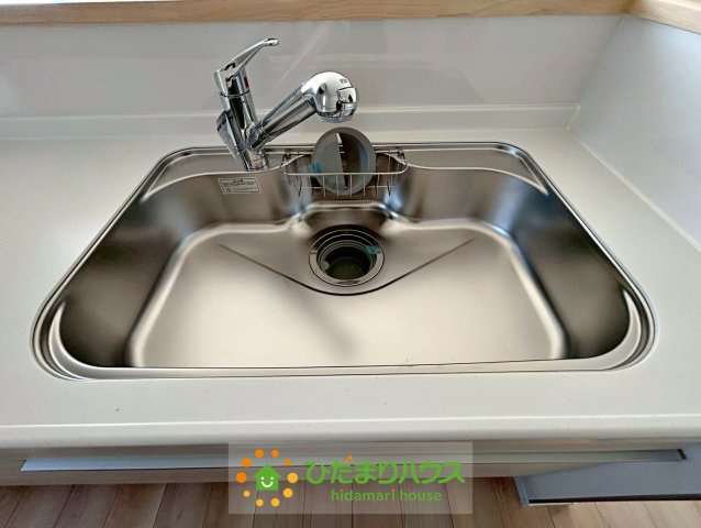 蓮田市黒浜第10　新築一戸建て　クレイドルガーデンの設備|大きなシンクで、洗い物も一回でできます！