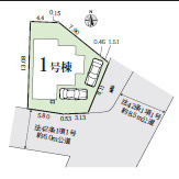 二宮町山西2期　新築戸建　全1棟1号棟の区画図