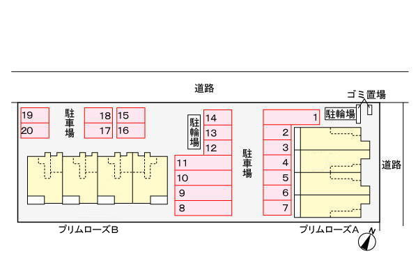 プリムローズBの区画図