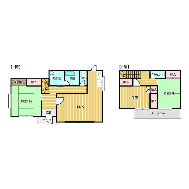 稲敷市沼田　中古戸建の間取り