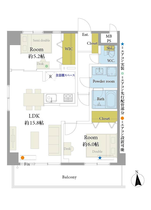ライオンズマンション西公園第六の間取り