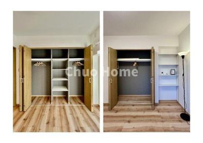 【収納】 | 葛西パークサイドハイツ | 居室にはクローゼットを完備し、自由度の高い家具の配置が叶うシンプルな空間です。お子様の成長と必要になる子供部屋を与えるにはぴったりの間取りですね。