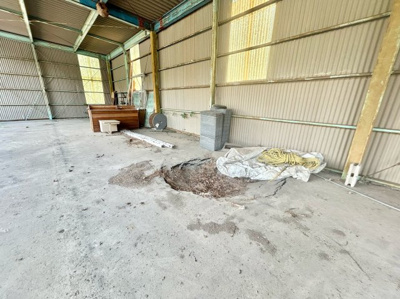 【前面道路含む現地写真】 | 岡山県瀬戸内市邑久町庄田　倉庫付き土地