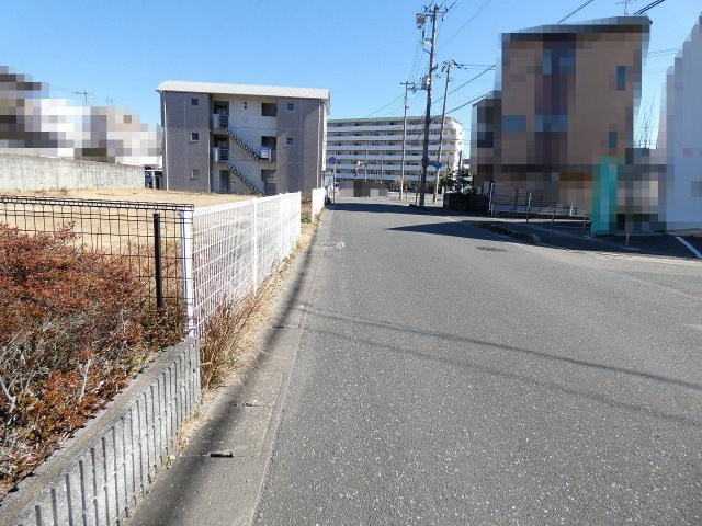 百石町　建築条件なし　売土地　4号地の前面道路含む現地写真