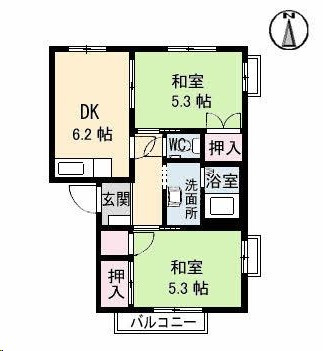 ハーティハイツ繁本の間取り|101号室