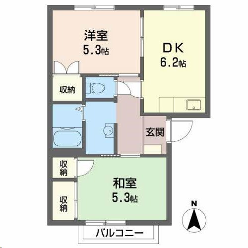 ハーティハイツ繁本の間取り|202号室