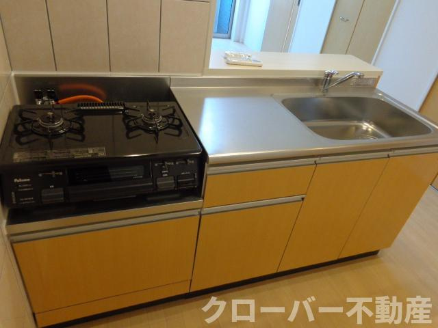 キャロット　Ｂのキッチン|２口ガスコンロ