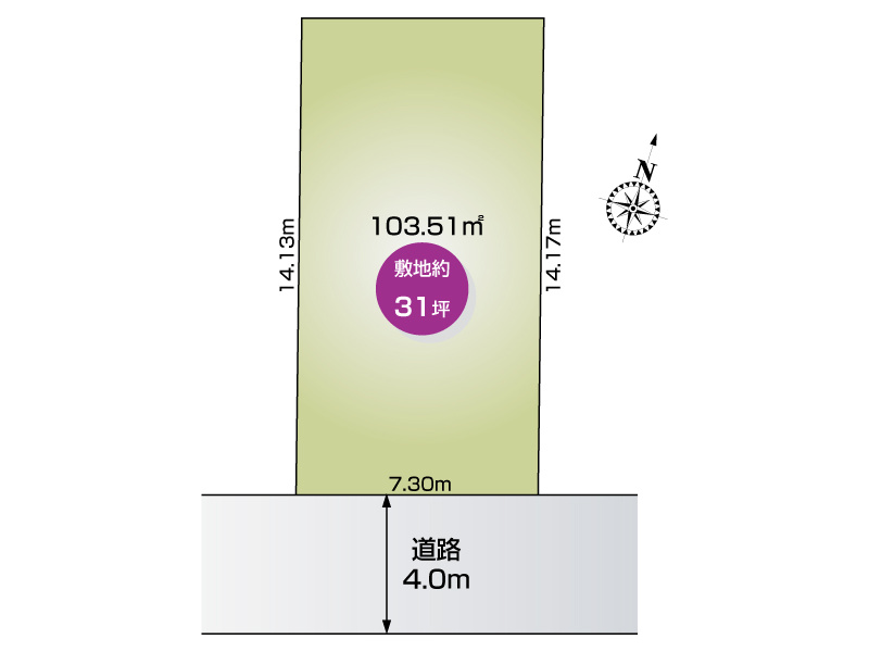 南道路に面しています！