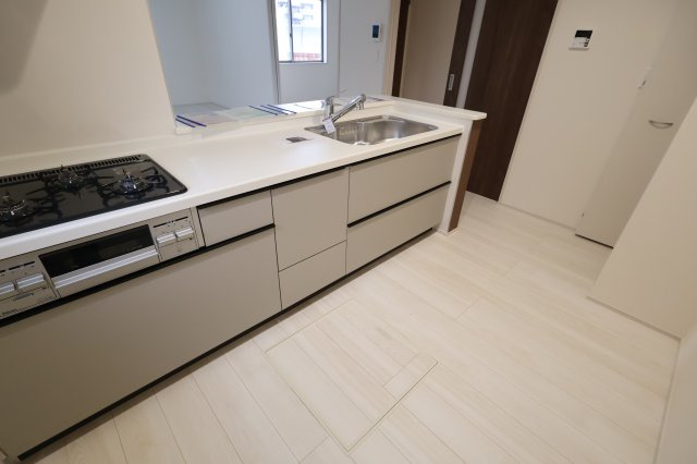 《仲介手数料無料》岩槻区西原台２丁目4(1号棟)新築一戸建てリーブルガーデンのキッチン|撮影日 2025年10月31日 14:00 雨