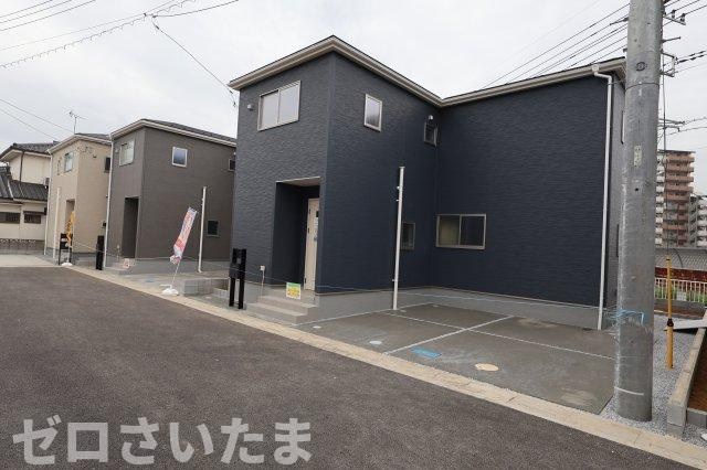 《仲介手数料無料》岩槻区西原台２丁目4新築一戸建てリーブルガーデンの外観|撮影日 2025年10月31日 14:00 雨