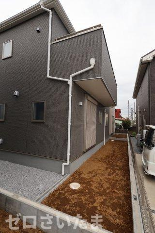 《仲介手数料無料》岩槻区西原台２丁目4新築一戸建てリーブルガーデンの外観|撮影日 2025年10月31日 14:00 雨