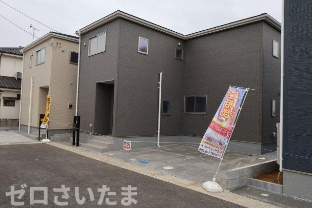 《仲介手数料無料》岩槻区西原台２丁目4新築一戸建てリーブルガーデンの外観|撮影日 2025年10月31日 14:00 雨