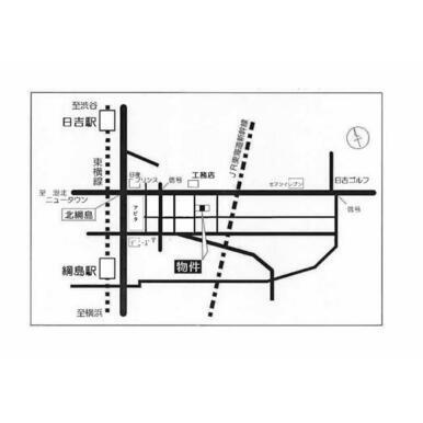 港北区綱島東36.5坪の地図