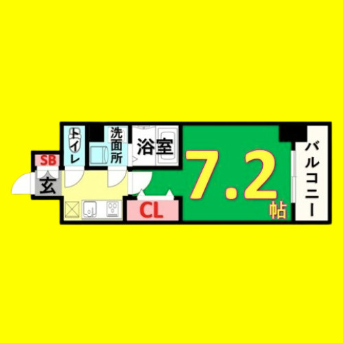 ワールドアイ名古屋城北　名古屋市賃貸　仲介手数料無料の間取り