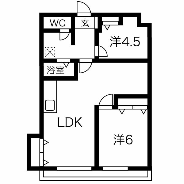 Kスクエアサウスの間取り