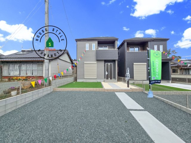 菊池郡大津町杉水第1-3棟（B号棟）の外観|デザイン性のある外観です。