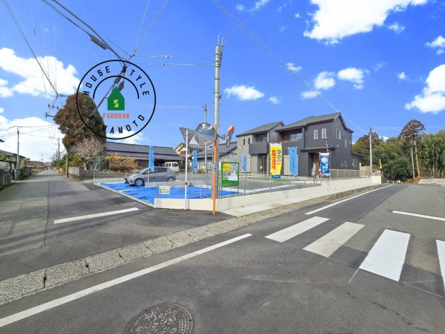 菊池郡大津町杉水第1-3棟（B号棟）の前面道路含む現地写真|見学の時間などお気軽にお問い合わせ下さい。