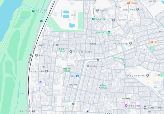 枚方市北楠葉町　新築一戸建ての地図