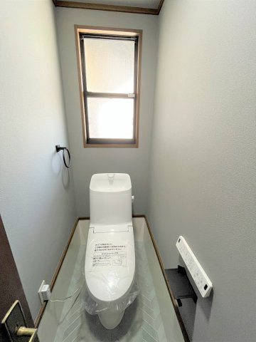 【トイレ】 | 仲介手数料無料！常盤小学校に通えるリフォーム済み中古住宅！宇部市西岐波 | シンプルで使いやすいトイレです