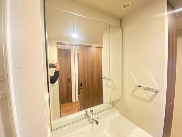 ザ・京都レジデンス四条河原町の独立洗面台|現地12月撮影