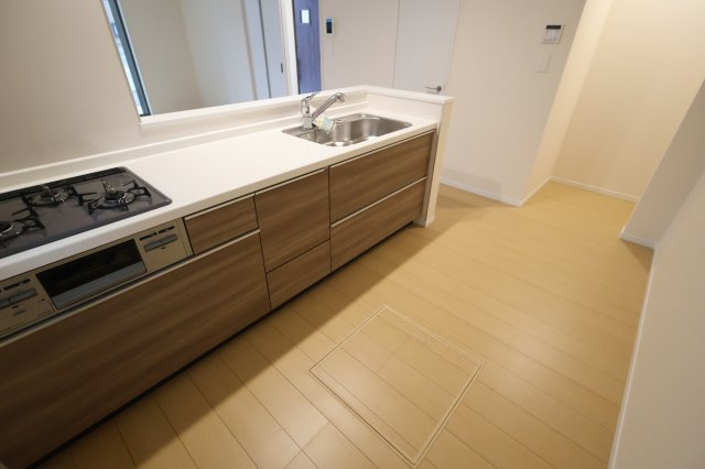 《仲介手数料無料》岩槻区西原2-60新築一戸建てハートフルタウンのキッチン|撮影日 2025年10月31日 14:40 雨